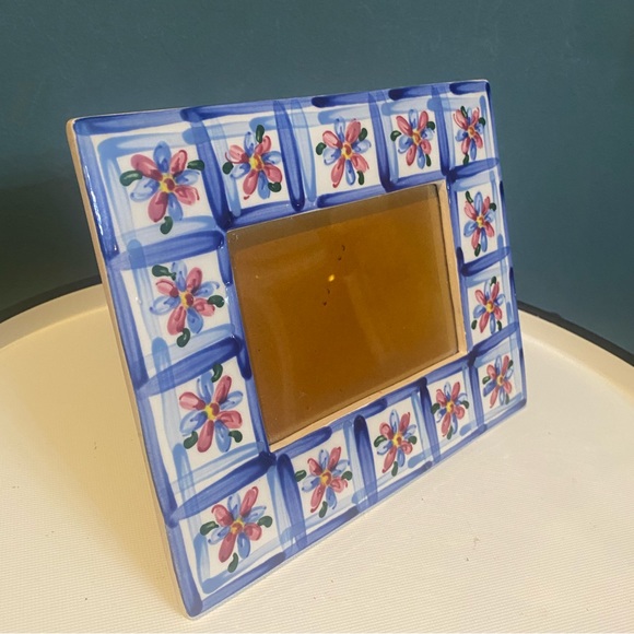 J. Duban Ceramic Hand Painted 3.5”x5” Photo Frame - Picture 2 of 8